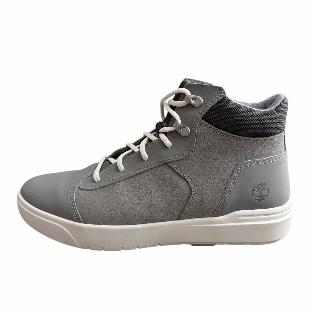 Timberland A5X7N EUC Men’s US 11 Gray Mid Top Sneakers Boots ReBOTL Ortholite